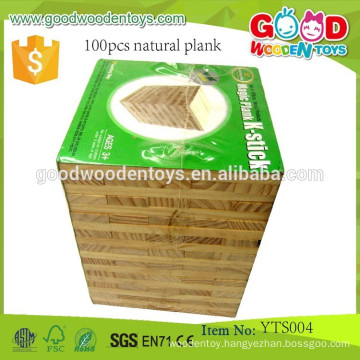 Preschool Educational Resource Kids Assembling Toys 100pcs Natural Plank